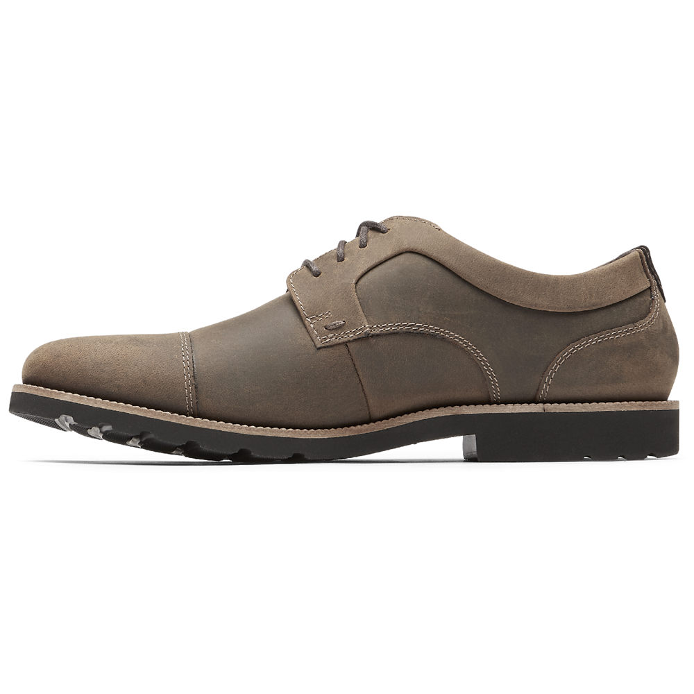 Rockport Singapore Mens Oxfords - Sharp & Ready 2 Cap Toe Dark Brown - GS9058261